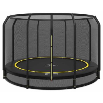 Bodentrampolin Magic Circle Pro Black 410 cm mit Sicherheitsnetz