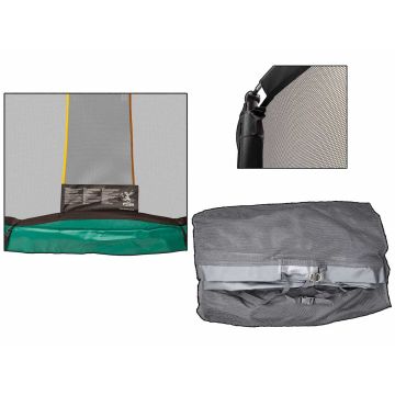 Ersatznetz Rechteck Trampolin Fiber 214x305 cm mit Schleuse(ohne Rahmen)