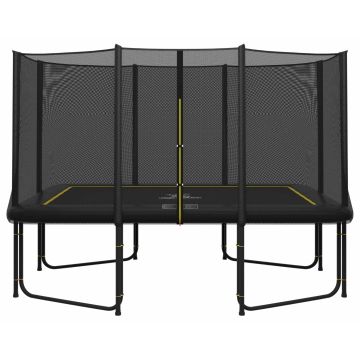 Rechteckige Trampolin Magic Circle Pro Black 244 x 366 cm mit sicherheitsnetz