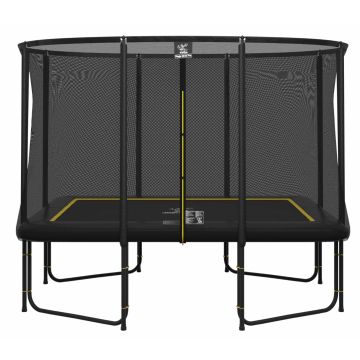 Magic Circle Pro Black Fiber Rechteckige Trampolin 214 x 305 cm mit sicherheitsnetz