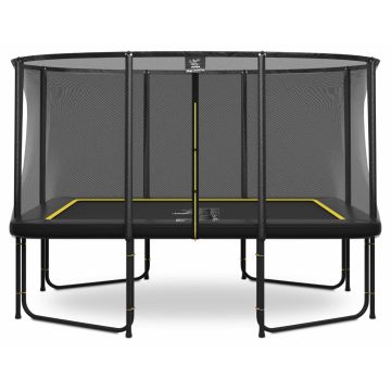 Magic Circle Pro Black Fiber Rechteckige Trampolin 244 x 366 cm mit sicherheitsnetz