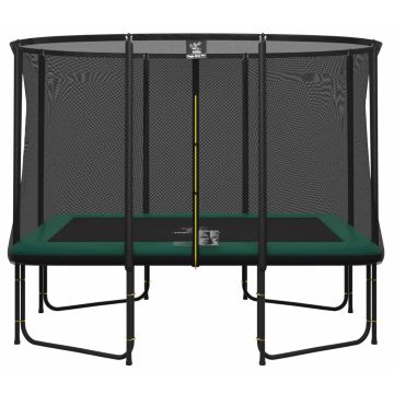 Magic Circle Pro Fiber Rechteckige Trampolin 214 x 305 cm Grün mit sicherheitsnetz