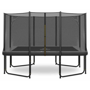 Rechteckige trampolin Magic Circle Pro Grau 244 x 366 cm mit sicherheitsnetz