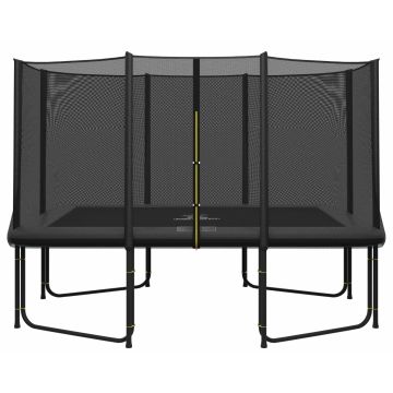 Rechteckige trampolin Magic Circle Pro Grau 244 x 366 cm mit sicherheitsnetz