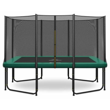Rechteckige trampolin Magic Circle Pro 244 x 366 cm Gr&uuml;n mit sicherheitsnetz