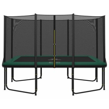 Rechteckige trampolin Magic Circle Pro 244 x 366 cm Grün mit sicherheitsnetz