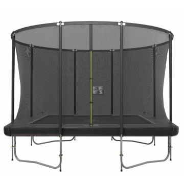 Rechteckige Trampolin Magic Jump Fiber 214 x 305 cm Grey mit Sicherheitsnetz