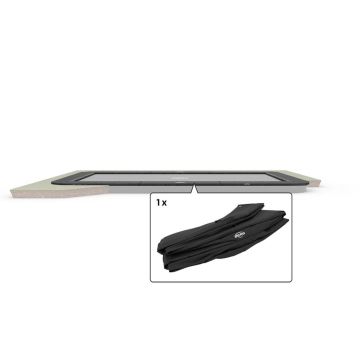 Rechteckige Trampoline Randabdeckung FlatGround Berg Champion Ultim 500x300 cm Grau