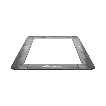 Rechteckige Trampoline Randabdeckung Flat to the Ground Akrobat Primus 305x183 cm Schwarz