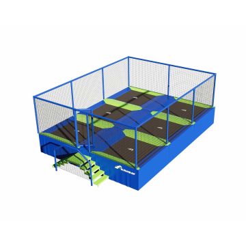 Trampolinanlage Akrobat Jump Arena Small - Seite an Seite