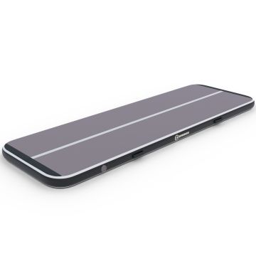 Airtrack 12spring 400x100x10 cm standaard Zwart/grijs