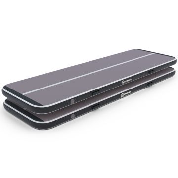 Airtrack set 12spring 300x100x10 cm Standard Schwarz/Grau