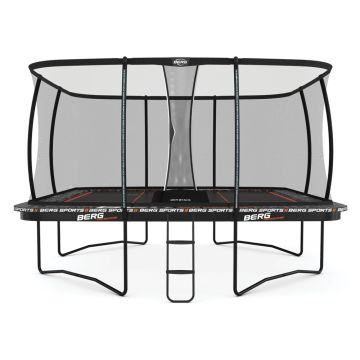 Berg Ultim Pro Bouncer Quadratische Trampolin 500x500 cm mit deluxe sicherheisnetz XL