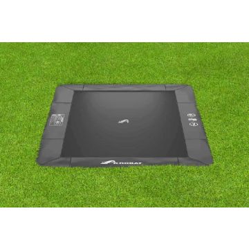 Flat to the ground Trampolin Rechteck Akrobat Primus Anthrazit 380x250 cm