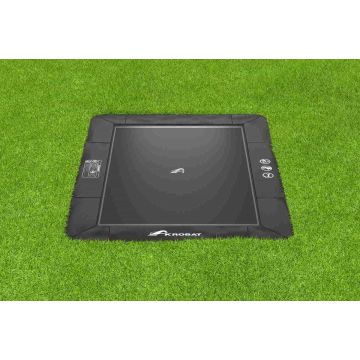 Flat to the ground Trampolin Rechteck Akrobat Primus Schwarz/Schwarz 430x300 cm