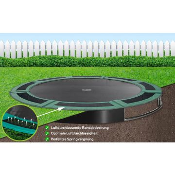 Flat to the ground Trampolin Capital play 305 Grün