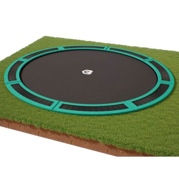 Flat to the ground trampolin Capital Play 427 Grün