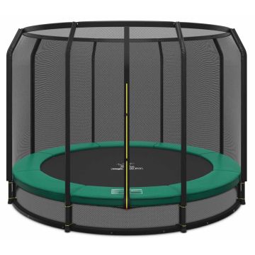Bodentrampolin Magic Circle Pro 305 cm Grün mit Sicherheitsnetz