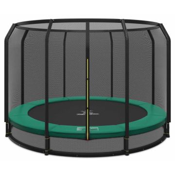 Bodentrampolin Magic Circle Pro 366 cm Grün mit Sicherheitsnetz