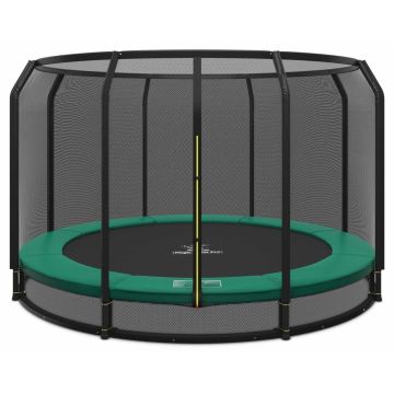 Bodentrampolin Magic Circle Pro 410 cm Grün mit Sicherheitsnetz