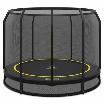 Bodentrampolin Magic Circle Pro Black 251 cm mit Sicherheitsnetz