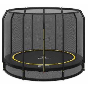 Bodentrampolin Magic Circle Pro Black 305 cm mit Sicherheitsnetz
