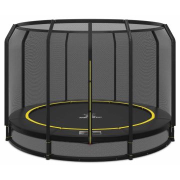 Bodentrampolin Magic Circle Pro Black 366 cm mit Sicherheitsnetz
