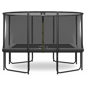 Magic Circle Pro Grau Fiber Rechteckige Trampolin 244 x 366 cm mit sicherheitsnetz