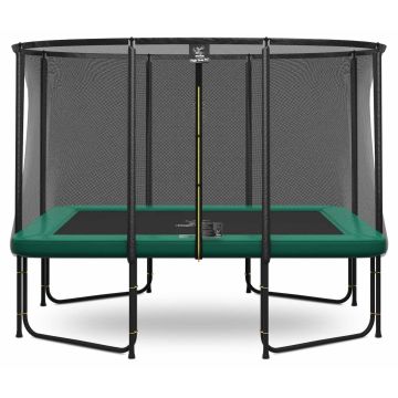 Magic Circle Pro Fiber Rechteckige Trampolin 214 x 305 cm Grün mit sicherheitsnetz