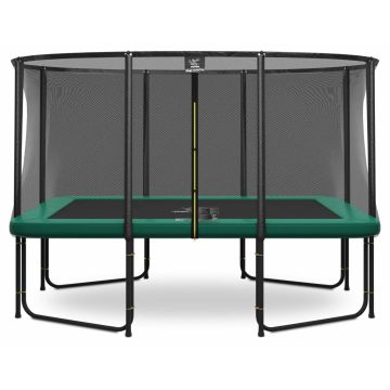 Magic Circle Pro Fiber Rechteckige Trampolin 244 x 366 cm Grün mit sicherheitsnetz