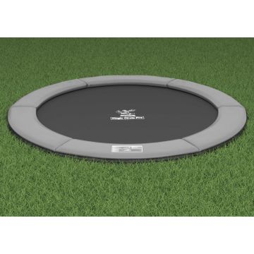 Flat to the Ground Trampoline Magic Circle Pro Grey 251 cm