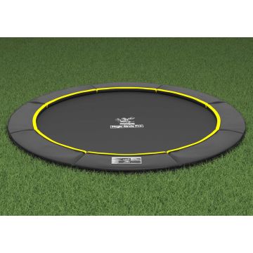 Flat to the Ground Trampoline Magic Circle Pro Black 305 cm