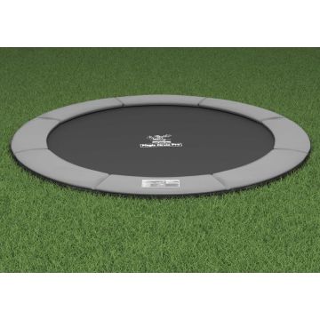 Flat to the Ground Trampoline Magic Circle Pro Grey 410 cm
