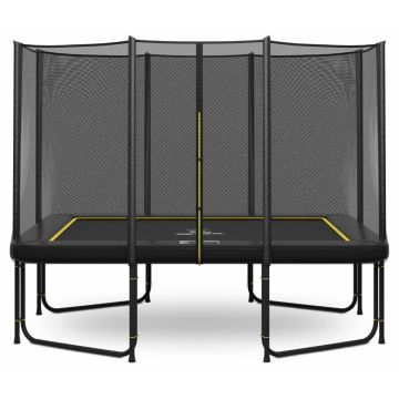 Rechteckige Trampolin Magic Circle Pro Black 214 x 305 cm mit sicherheitsnetz