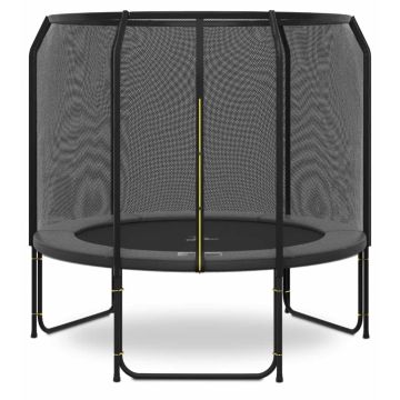 Magic Jump Fiber Grey trampoline 251 met veiligheidsnet