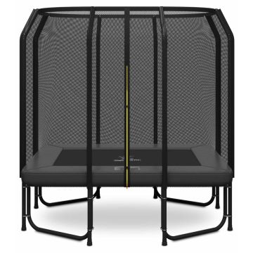 Rechteckige Trampolin Magic Jump Fiber 153 x 214 cm Grau mit Sicherheitsnetz