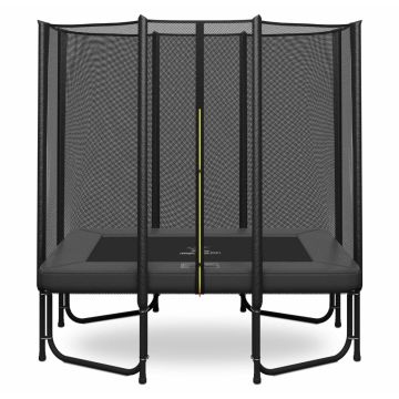Rechteckige Trampolin Magic Jump 153 x 214 cm Grau mit Sicherheitsnetz