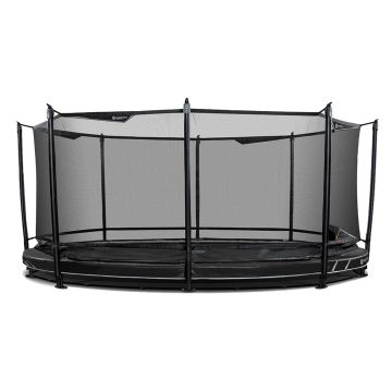 Oval Bodentrampolin North Legend 350x245 cm mit sicherheitsnetz