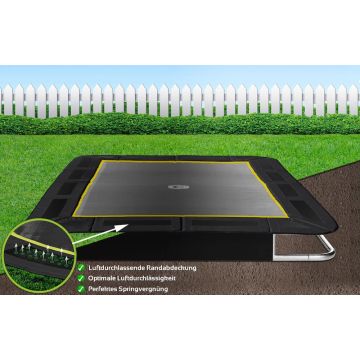 Flat to the ground Trampoline Rechthoekig Capital Play Black 335 x 244 cm