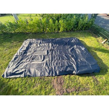 Trampolin Abdeckplane Flat To The Ground Rechteckig 214x305 cm Schwarz