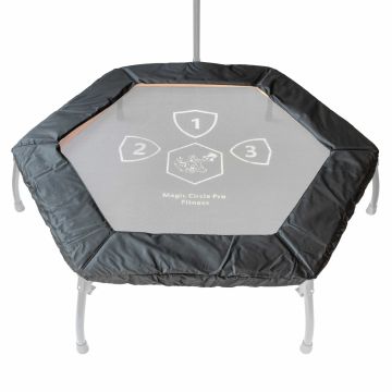 Trampolin Randabdeckung Fitness Magic Circle Pro Schwarz 125 cm Hexagon