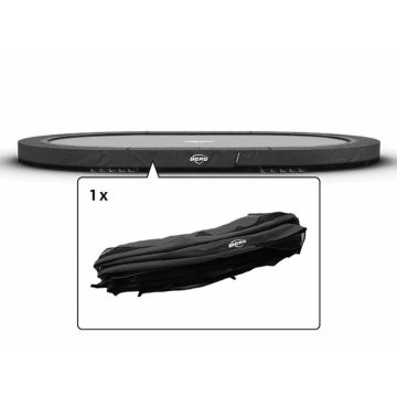 Trampolin Randabdeckung oval Berg Champion Grand inground 470x310 cm Grau
