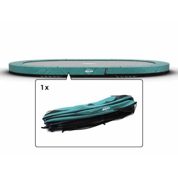 Trampolin Randabdeckung oval Berg Champion Grand inground 470x310 cm Grün