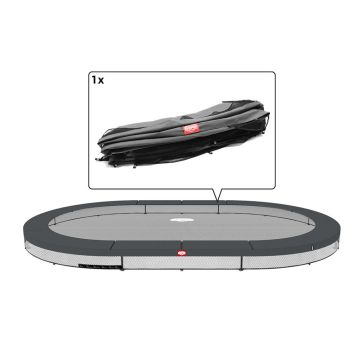 Trampolin Randabdeckung oval Berg Favorit Grand inground 520x345 cm Grau
