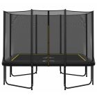 Rechteckige Trampolin Magic Circle Pro Black 214 x 305 cm mit sicherheitsnetz