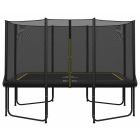 Rechteckige Trampolin Magic Circle Pro Black 244 x 366 cm mit sicherheitsnetz