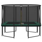 Magic Circle Pro Fiber Rechteckige Trampolin 244 x 366 cm Grün mit sicherheitsnetz