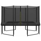 Rechteckige trampolin Magic Circle Pro Grau 244 x 366 cm mit sicherheitsnetz