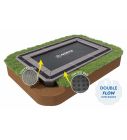 Flat to the ground Trampolin Rechteck North 300x190 cm Grau