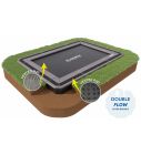 Flat to the ground Trampolin Rechteck North 360x250 cm Grau